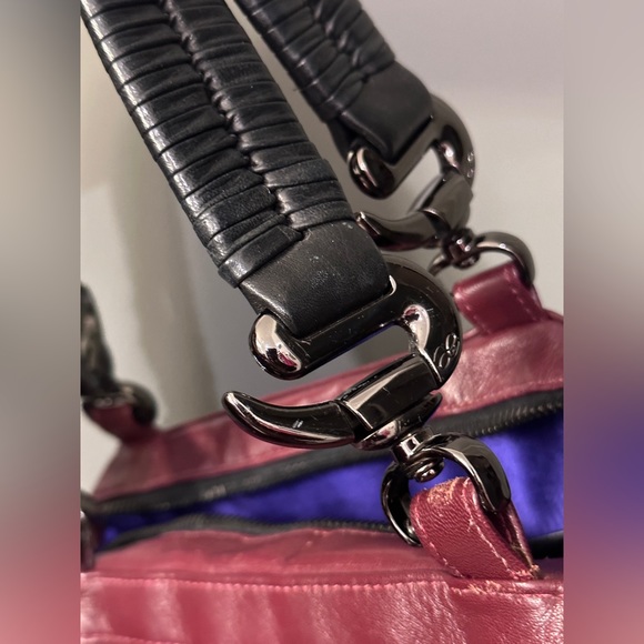 Khirma Eliazov Cha Cha Handbag | Burgundy Supple Leather Lots of Pockets! - Picture 14 of 16